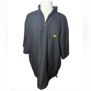 Masters Collection 1/4 Zip Black Windbreaker Short Sleeve- Size L